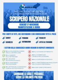 Al momento stai visualizzando SCIOPERO NAZIONALE UIL-CGIL venerdì 17 nomembre