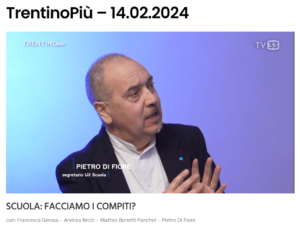 Scopri di più sull'articolo UIL Scuola e alcune delle tematiche attuali sul mondo della scuola: ne abbiamo parlato su TV 33