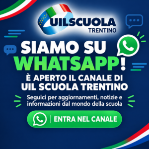 Scopri di più sull'articolo UIL Scuola Trento sbarca su WhatsApp! Seguici per essere informato e diffondi la voce libera della scuola.